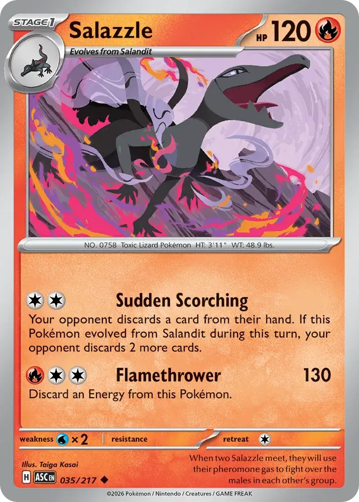 Salazzle Ascended Heroes Pokemon card