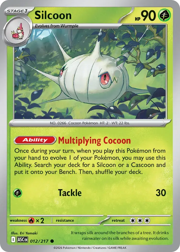 Silcoon Ascended Heroes Pokemon card