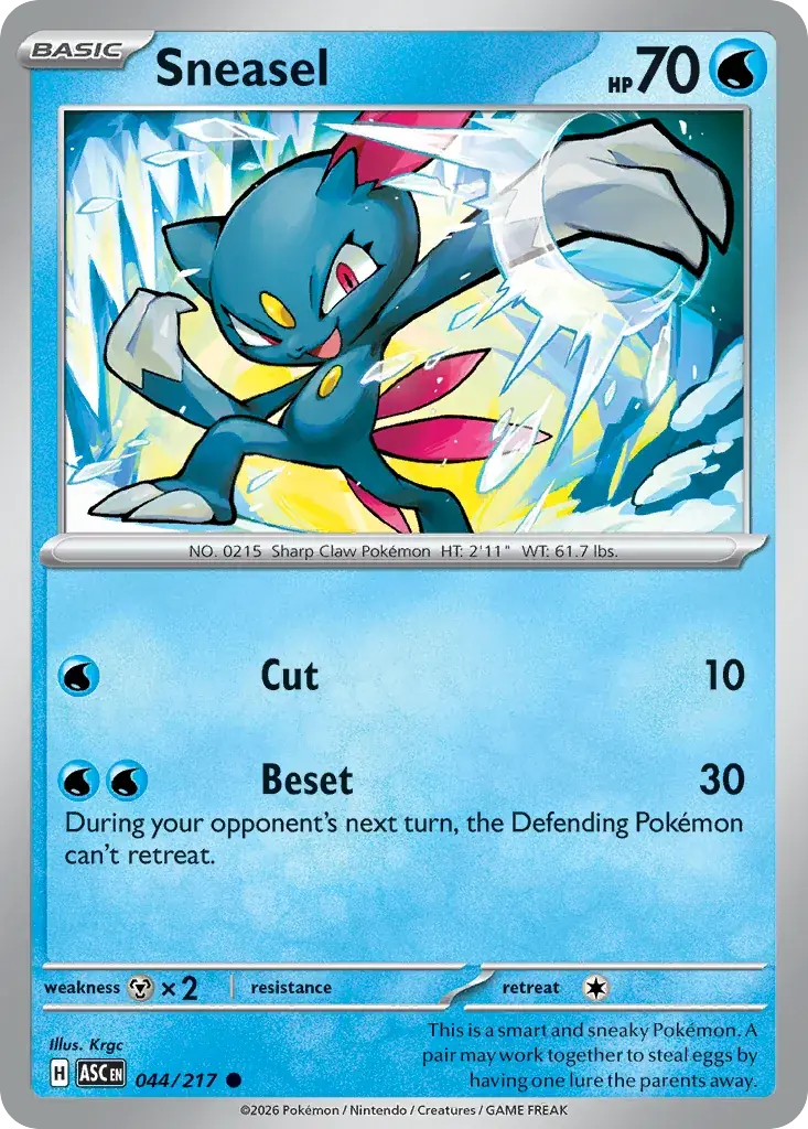 Sneasel Ascended Heroes Pokemon card