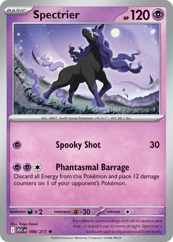 Spectrier Ascended Heroes Pokemon card