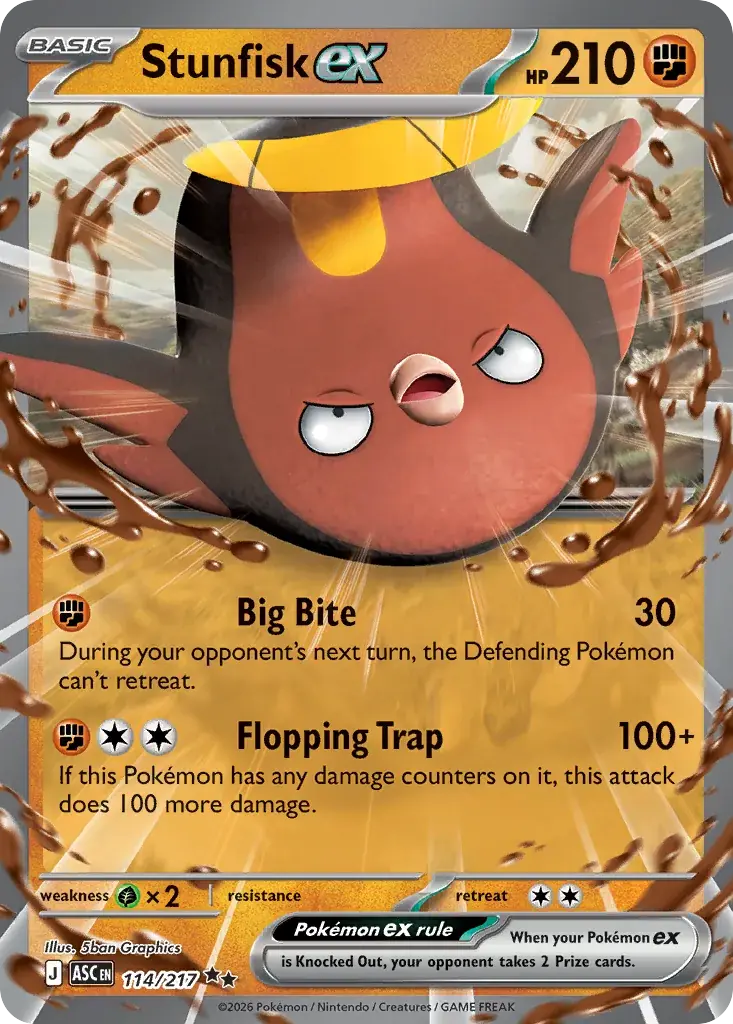 Stunfisk ex Ascended Heroes Pokemon card