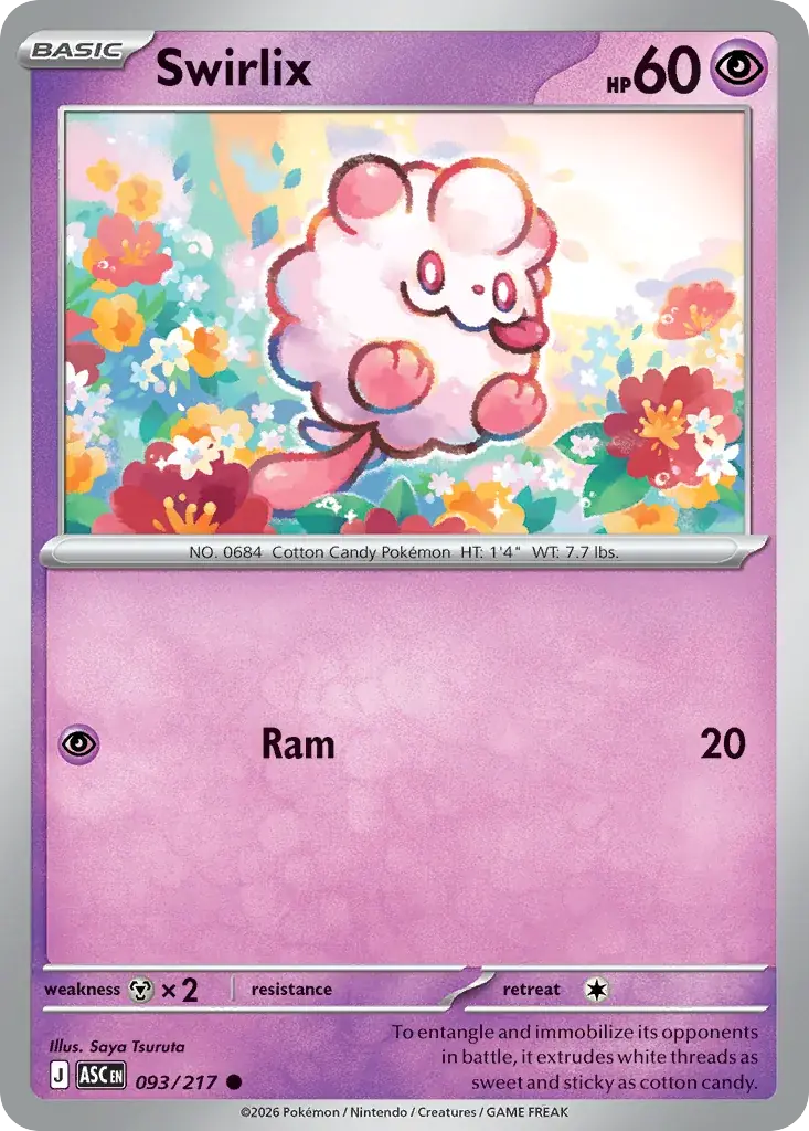 Swirlix Ascended Heroes Pokemon card