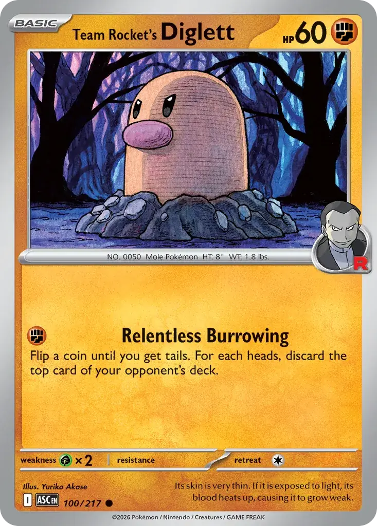 Team Rocket's Diglett Ascended Heroes Pokemon card