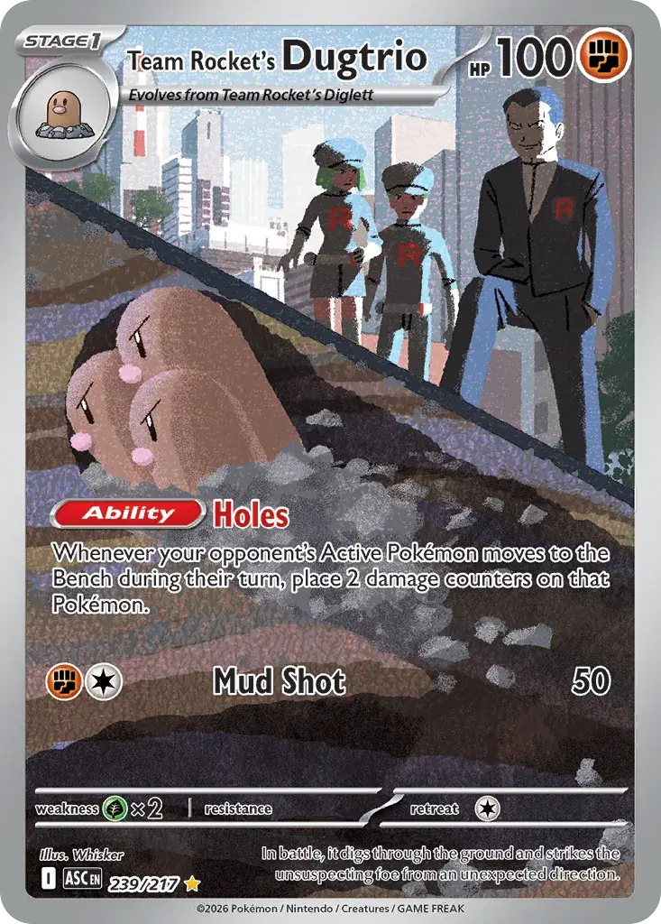 Team Rocket's Dugtrio Ascended Heroes Pokemon card