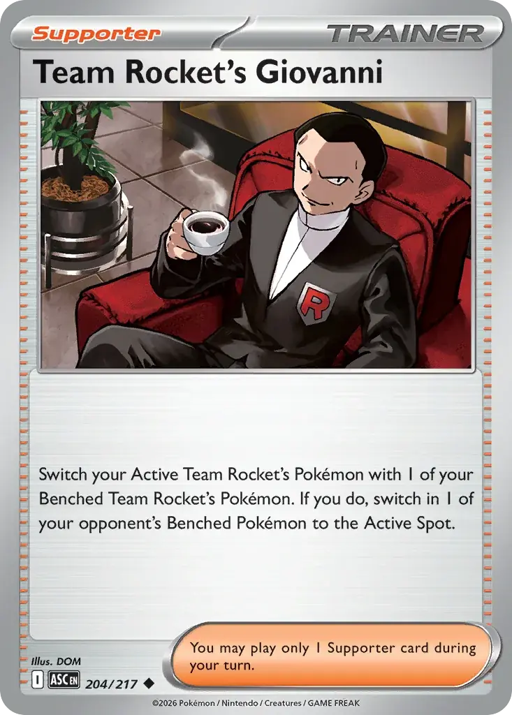 Team Rocket's Giovanni Ascended Heroes Pokemon card