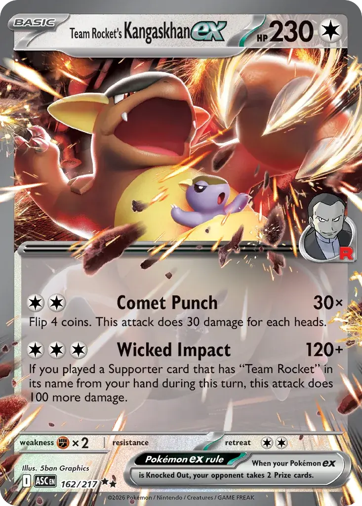 Team Rocket's Kangaskhan ex Ascended Heroes Pokemon card