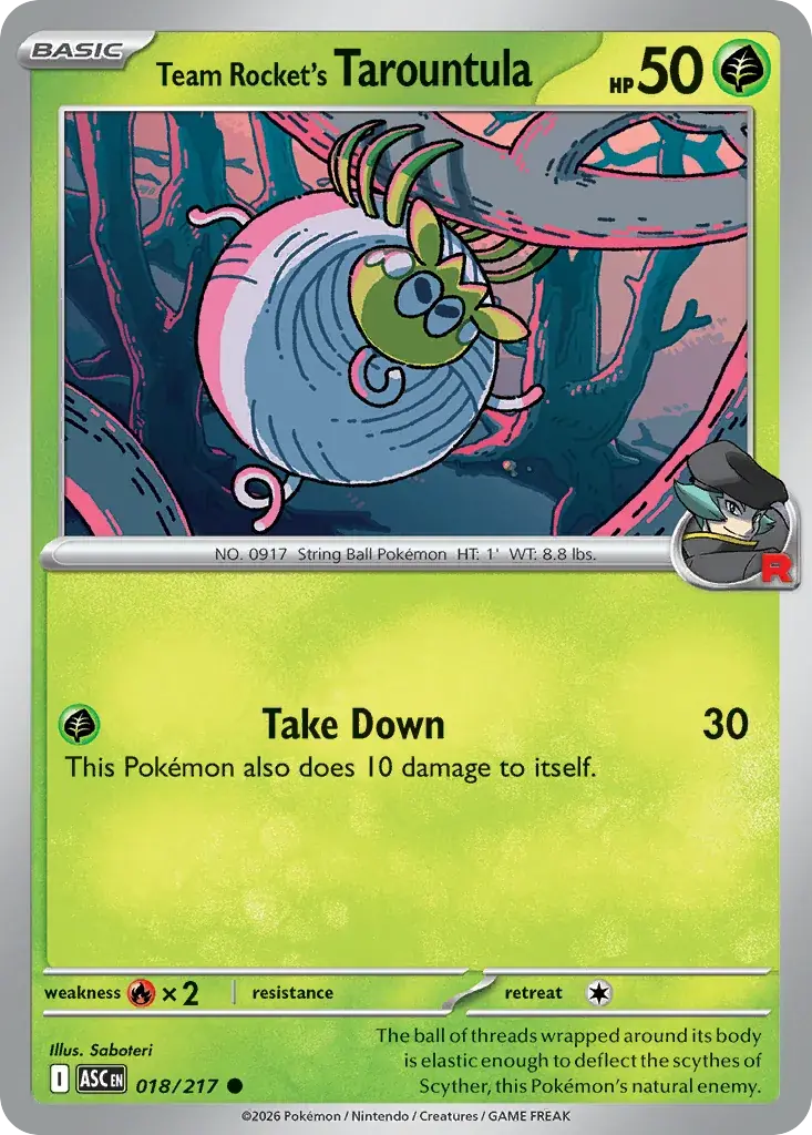Team Rocket's Tarountula Ascended Heroes Pokemon card