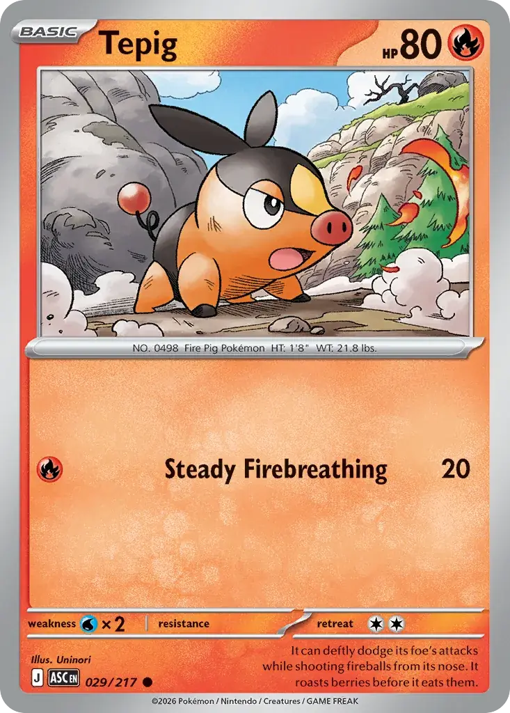 Tepig Ascended Heroes Pokemon card
