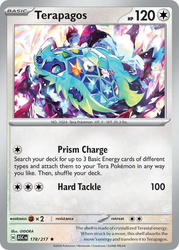 Terapagos Ascended Heroes Pokemon card