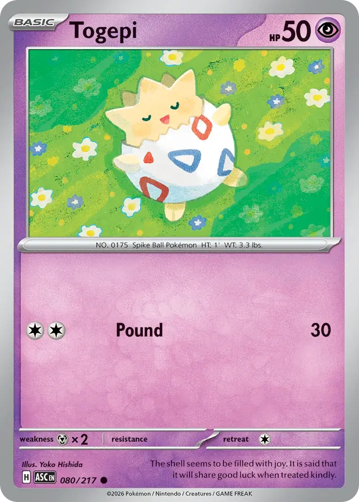 Togepi Ascended Heroes Pokemon card