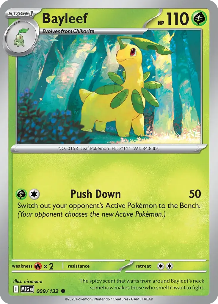 Bayleef Mega Evolution Pokemon card