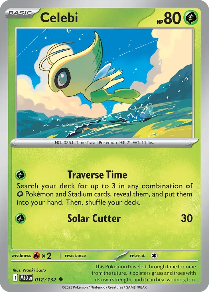 Celebi Mega Evolution Pokemon card
