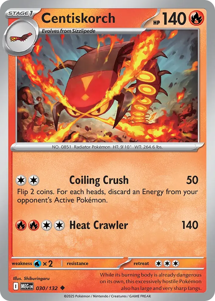 Centiskorch Mega Evolution Pokemon card