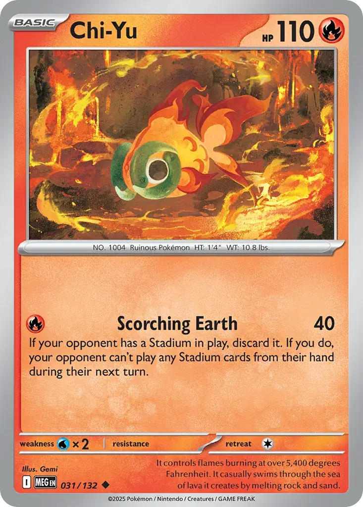 Chi-Yu Mega Evolution Pokemon card