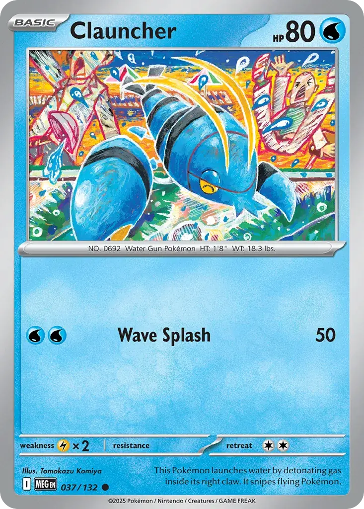 Clauncher Mega Evolution Pokemon card