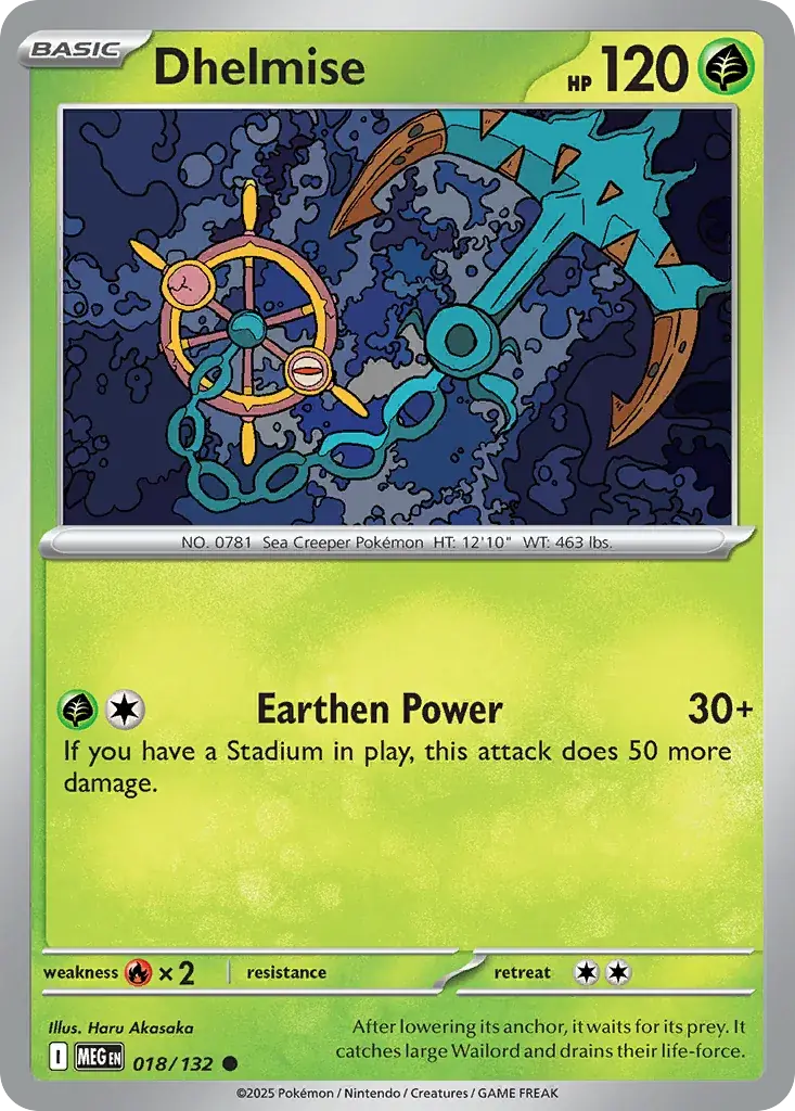 Dhelmise Mega Evolution Pokemon card