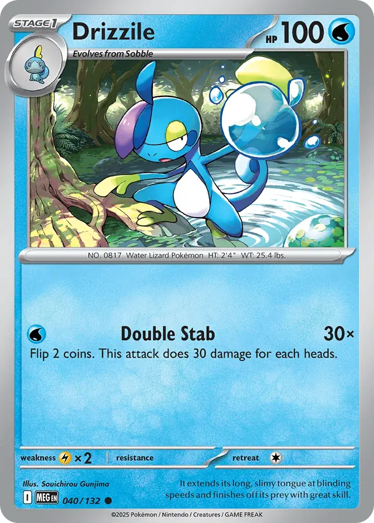 Drizzile Mega Evolution Pokemon card