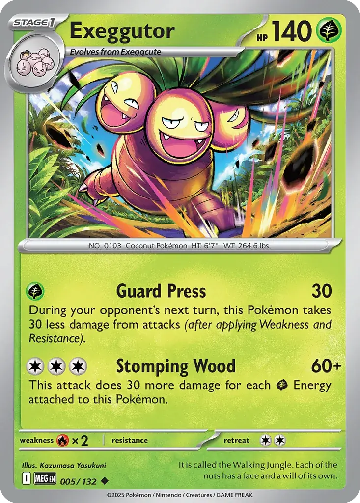 Exeggutor Mega Evolution Pokemon card