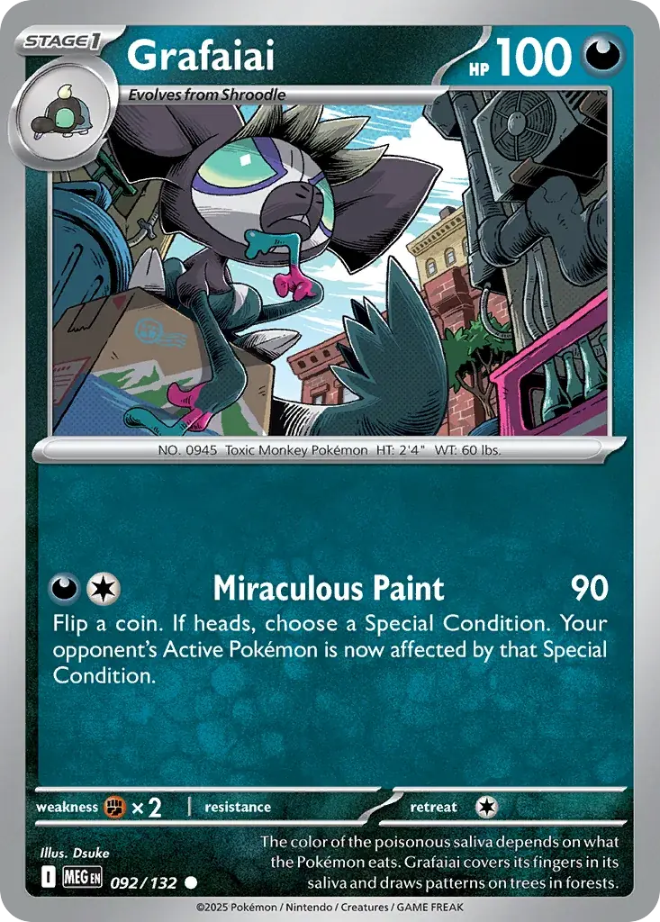 Grafaiai Mega Evolution Pokemon card