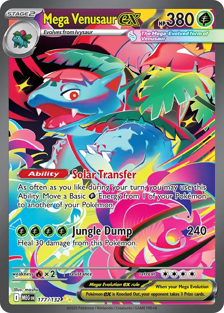 Mega Venusaur ex Mega Evolution Pokemon card