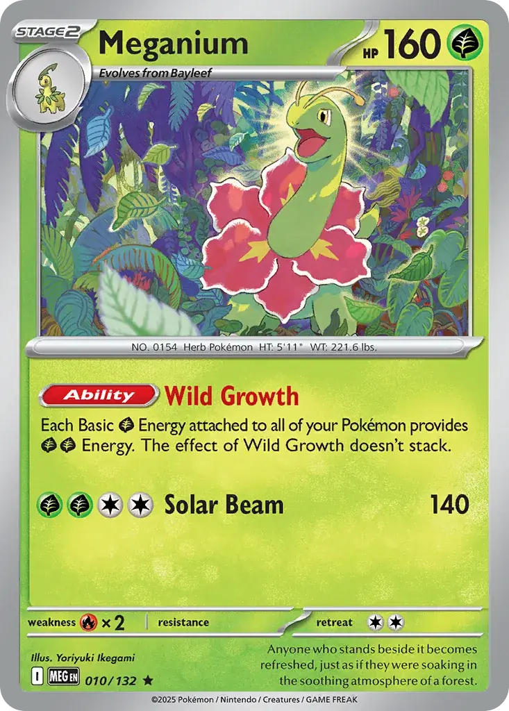 Meganium Mega Evolution Pokemon card