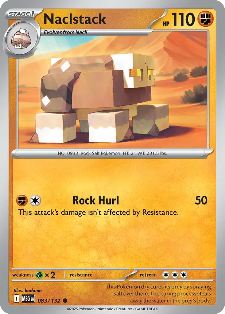 Naclstack Mega Evolution Pokemon card