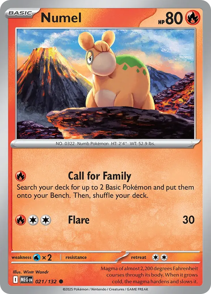 Numel Mega Evolution Pokemon card