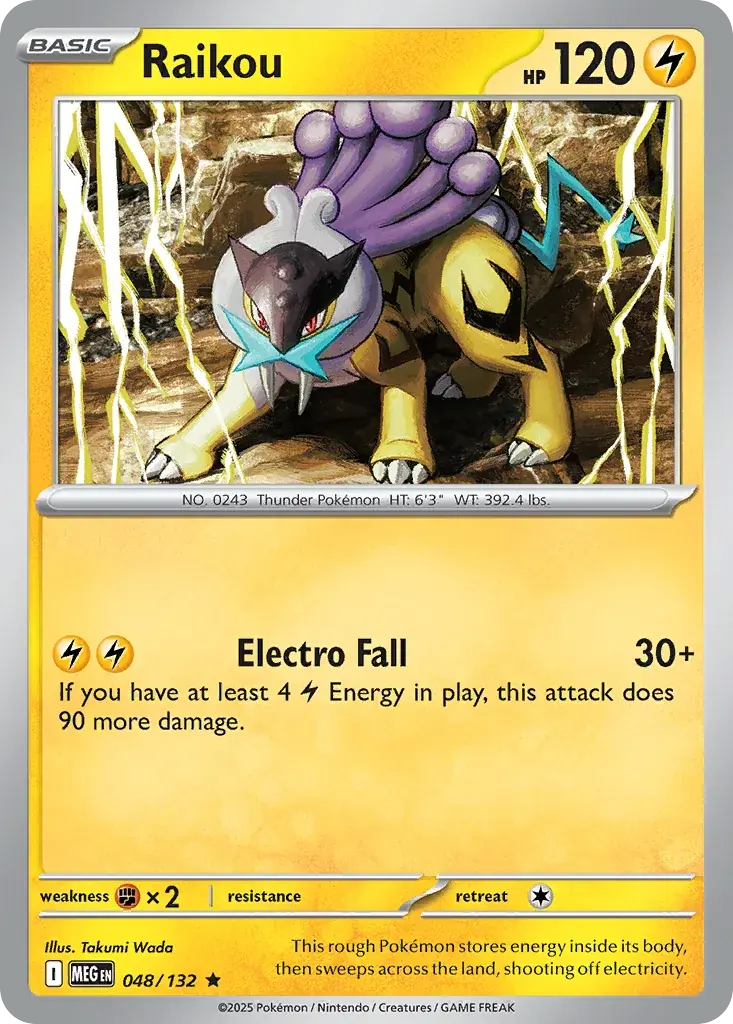 Raikou Mega Evolution Pokemon card