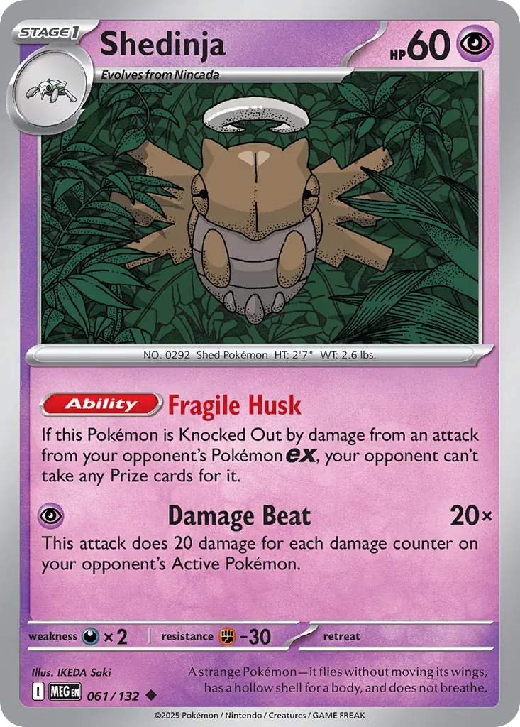 Shedinja Mega Evolution Pokemon card