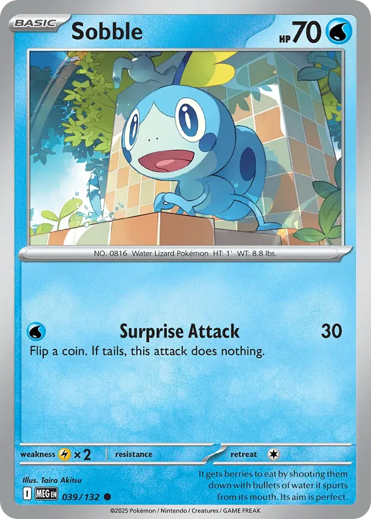 Sobble Mega Evolution Pokemon card