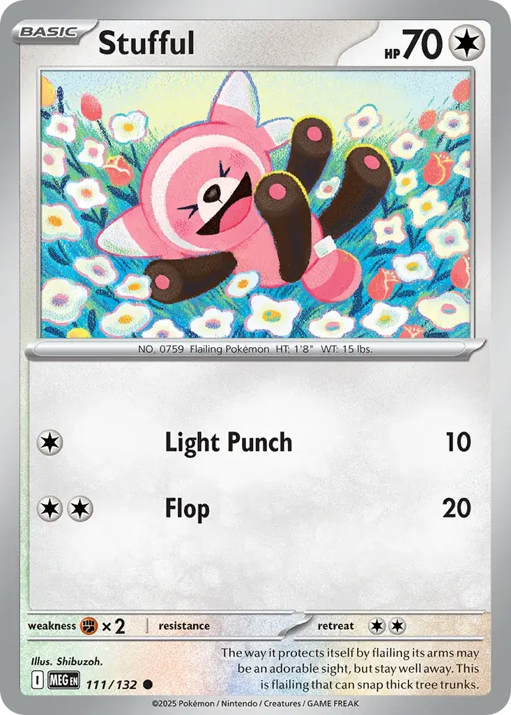 Stufful Mega Evolution Pokemon card