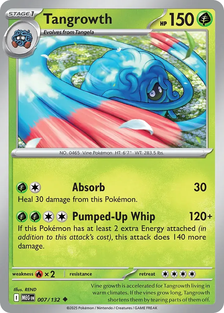 Tangrowth Mega Evolution Pokemon card
