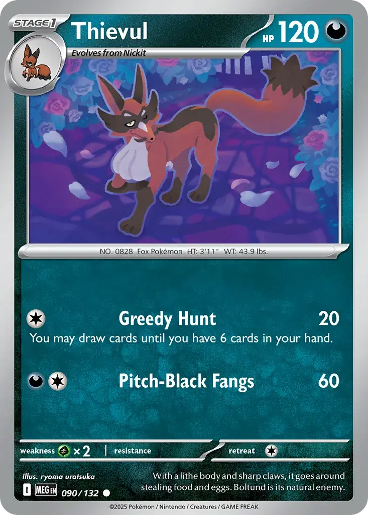 Thievul Mega Evolution Pokemon card