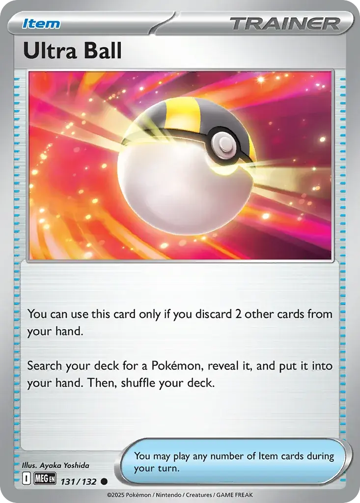 Ultra Ball Mega Evolution Pokemon card