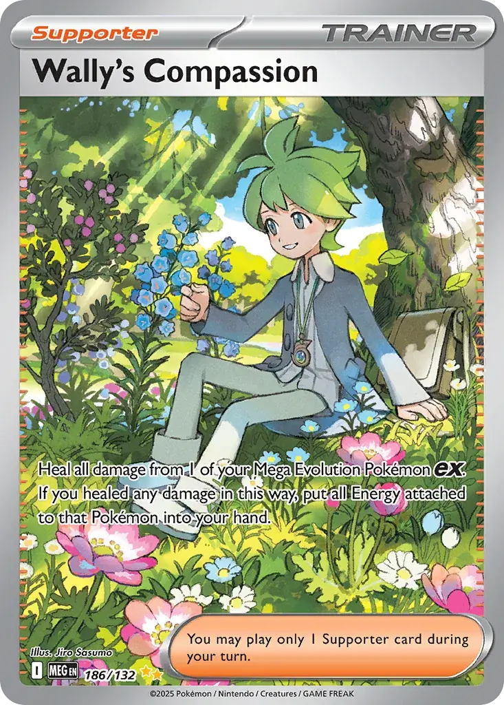 Wally's Compassion Mega Evolution Pokemon card