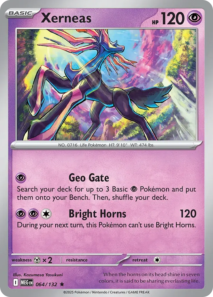 Xerneas Mega Evolution Pokemon card