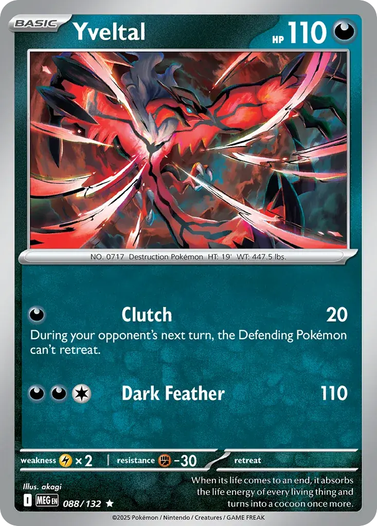 Yveltal Mega Evolution Pokemon card