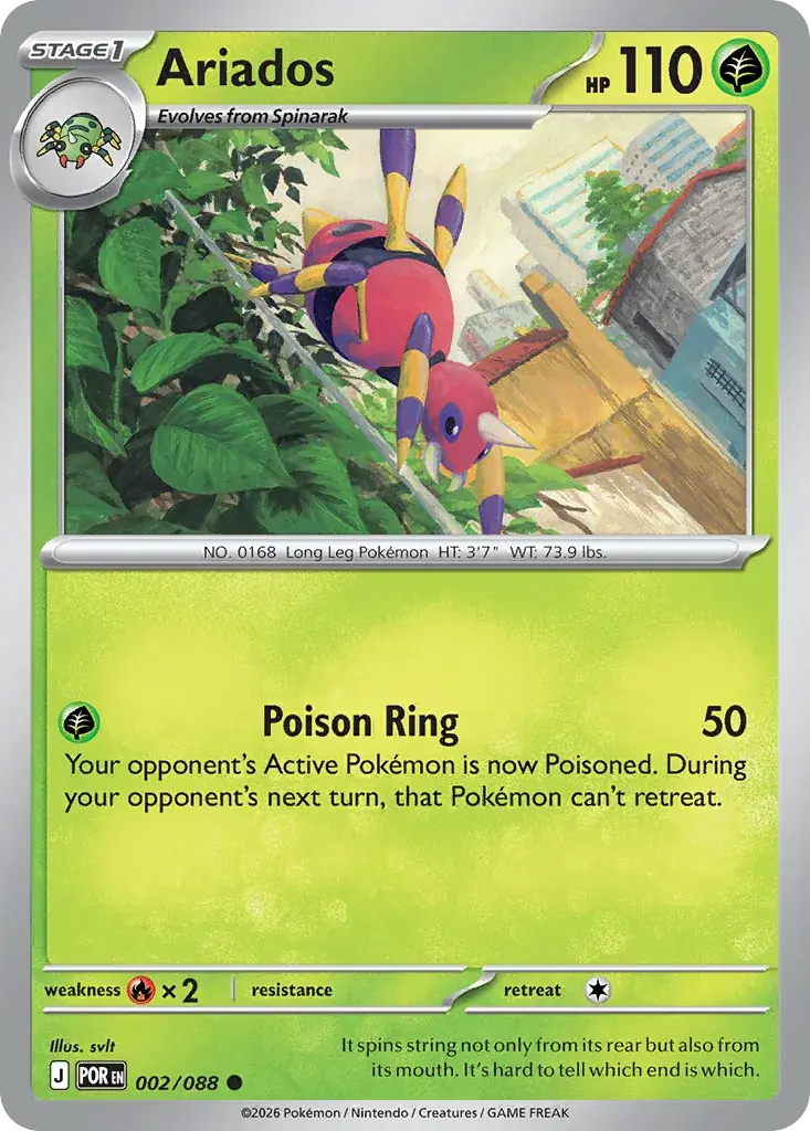 Ariados Perfect Order Pokemon card