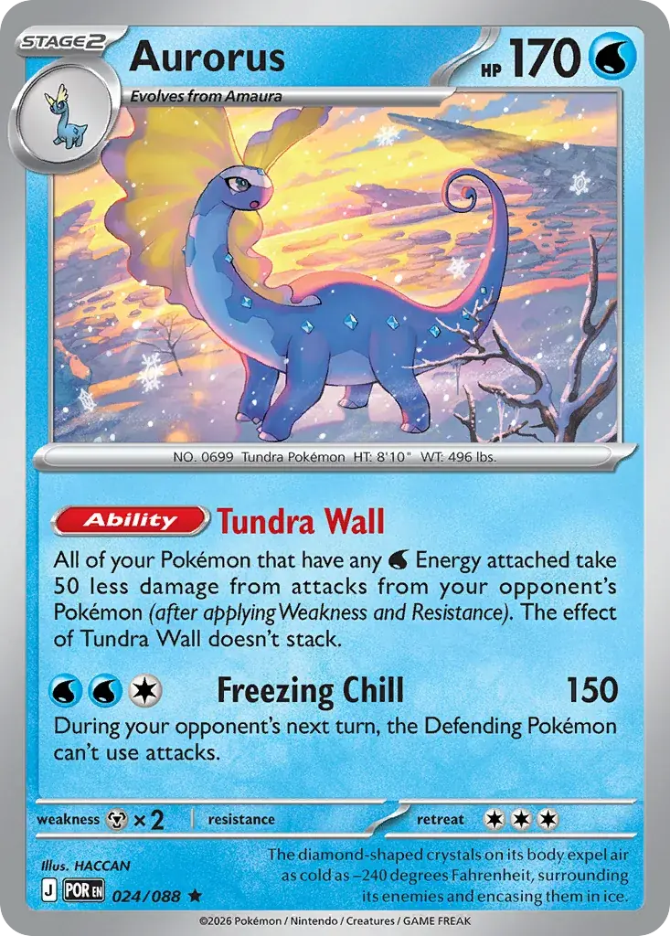 Aurorus Perfect Order Pokemon card