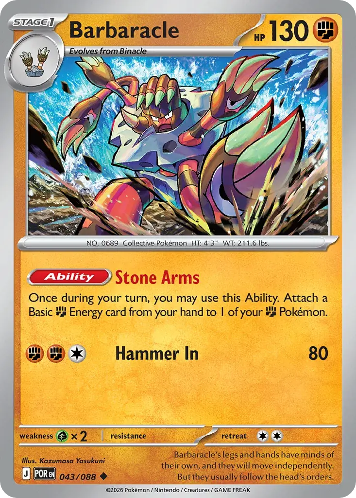 Barbaracle Perfect Order Pokemon card