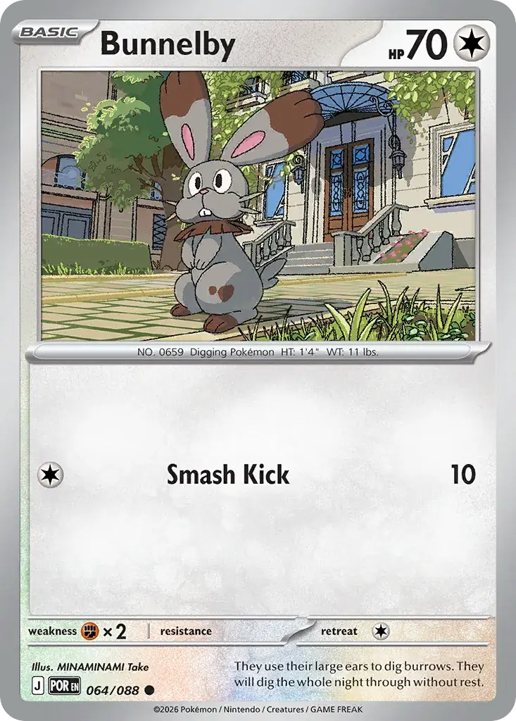 Bunnelby Perfect Order Pokemon card
