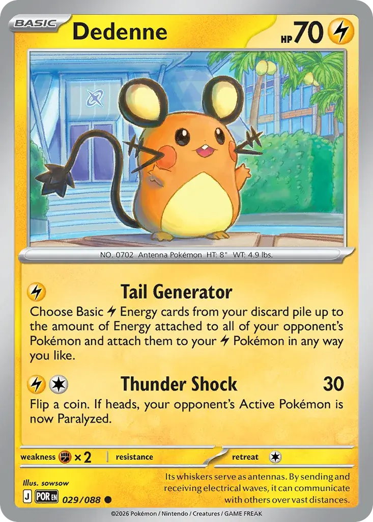 Dedenne Perfect Order Pokemon card