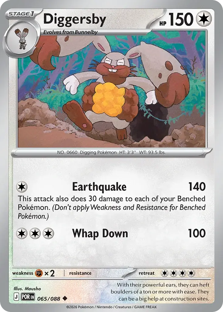 Diggersby Perfect Order Pokemon card