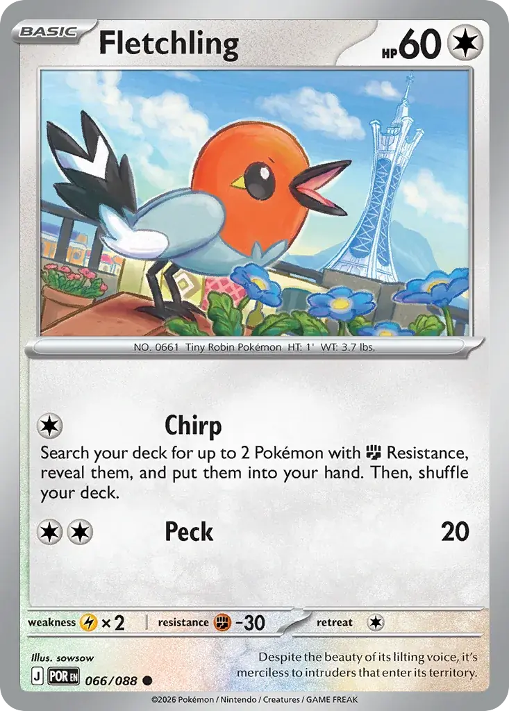 Fletchling Perfect Order Pokemon card