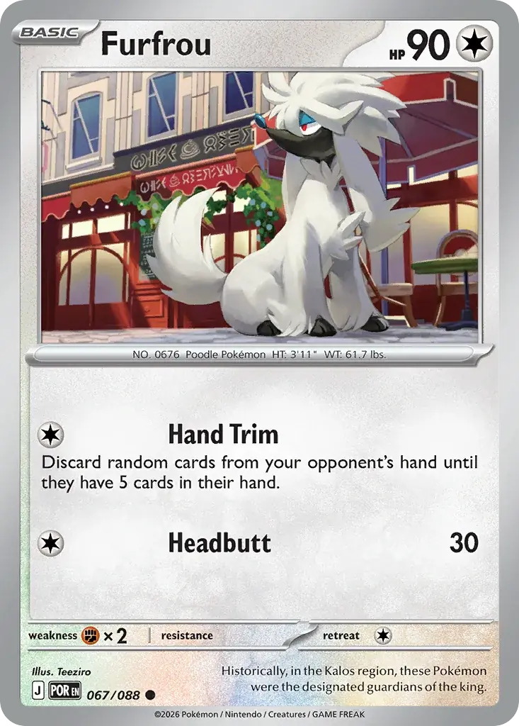 Furfrou Perfect Order Pokemon card