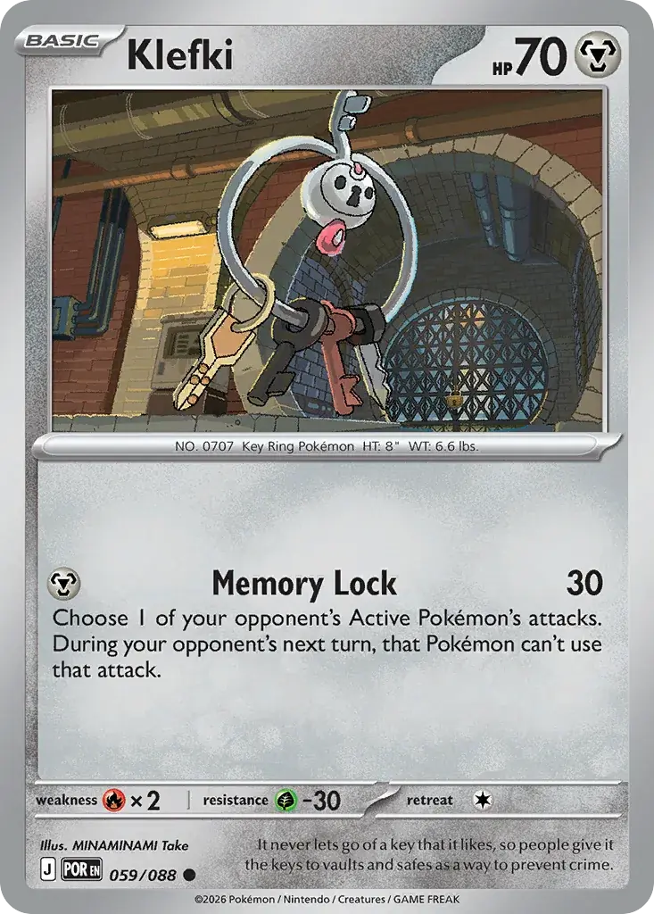 Klefki Perfect Order Pokemon card