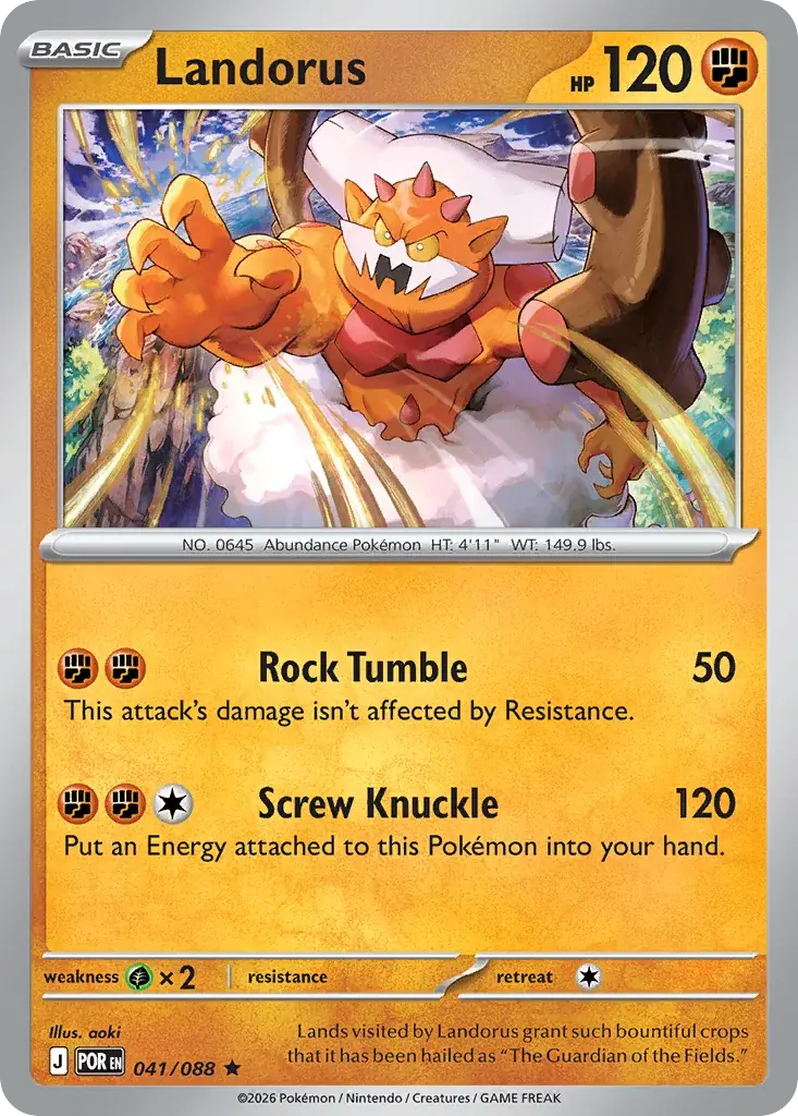 Landorus Perfect Order Pokemon card