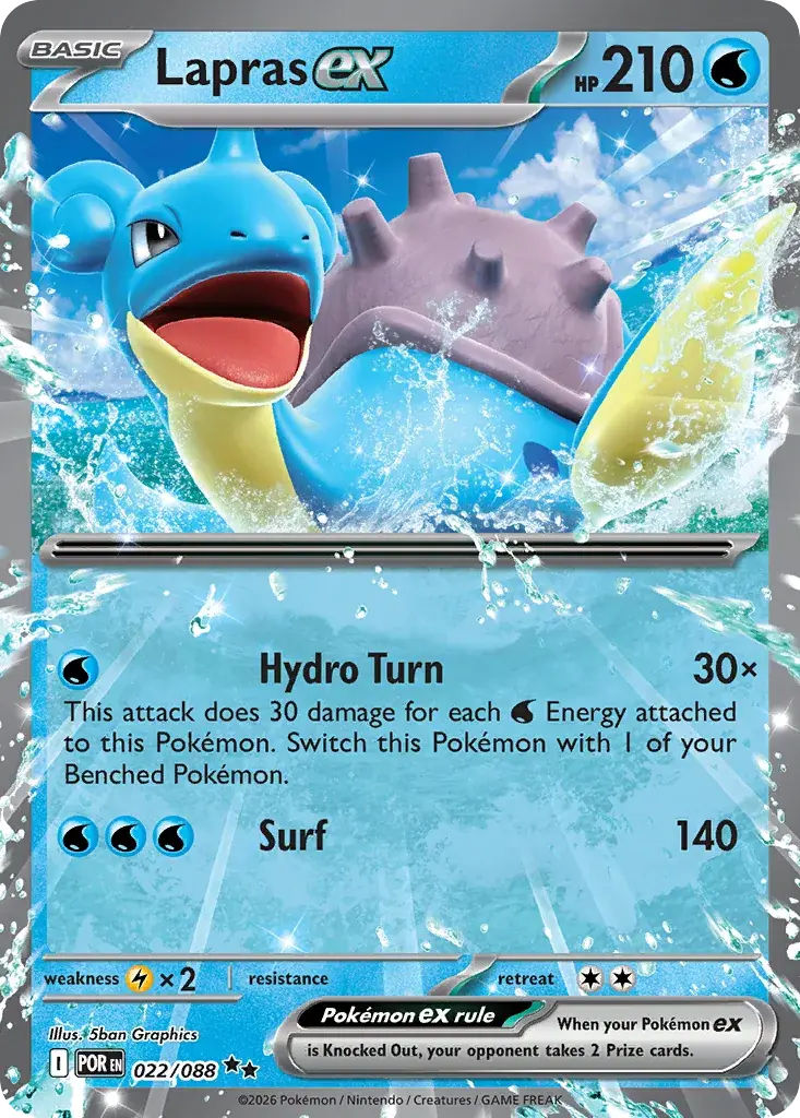 Lapras ex Perfect Order Pokemon card