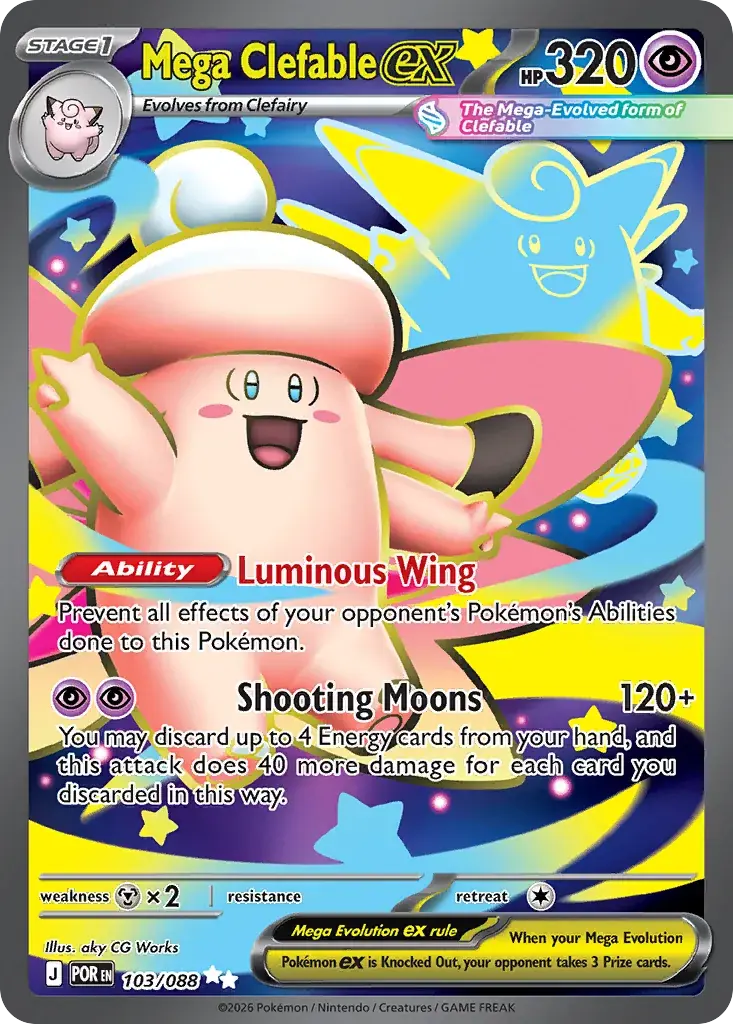 Mega Clefable ex Perfect Order Pokemon card