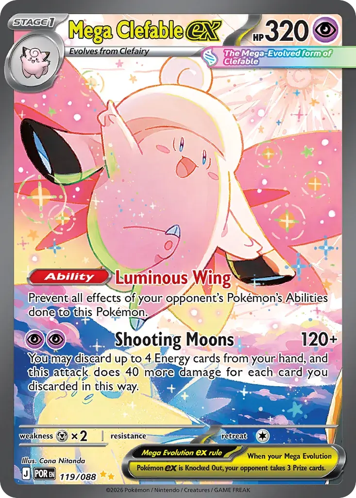 Mega Clefable ex Perfect Order Pokemon card